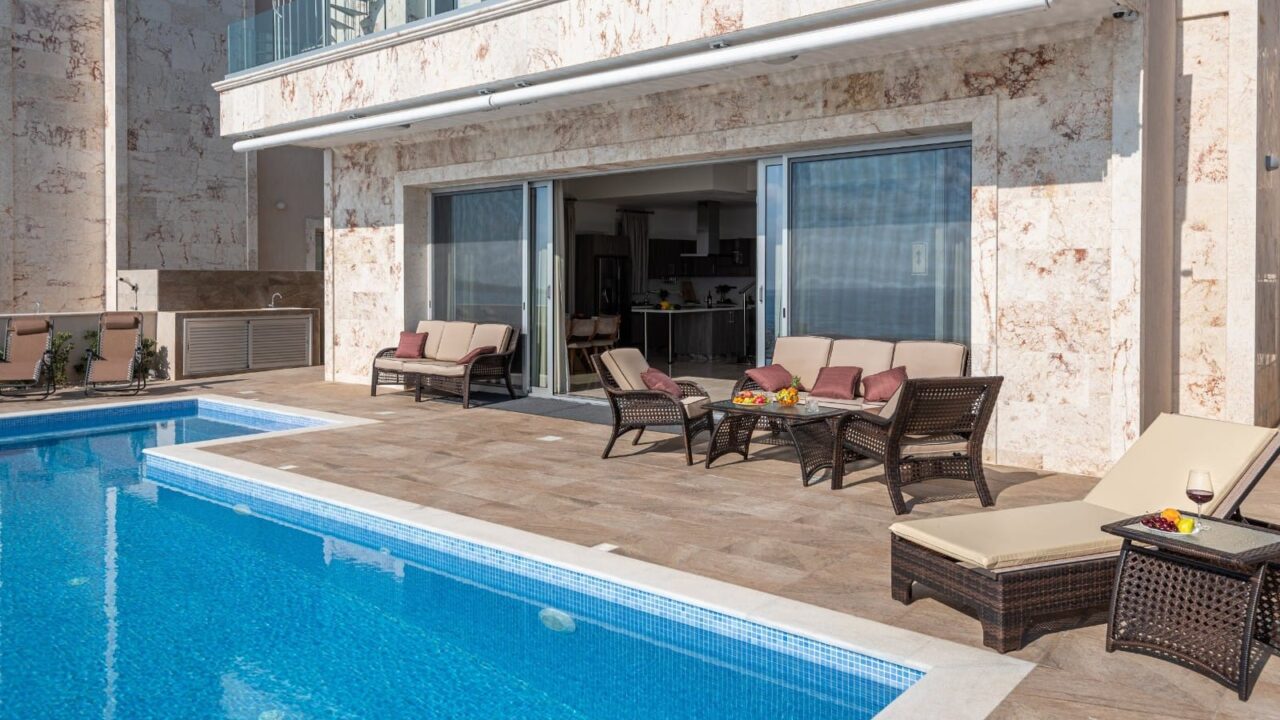 Veranda At Olymp Luxury Villa D with Pool View