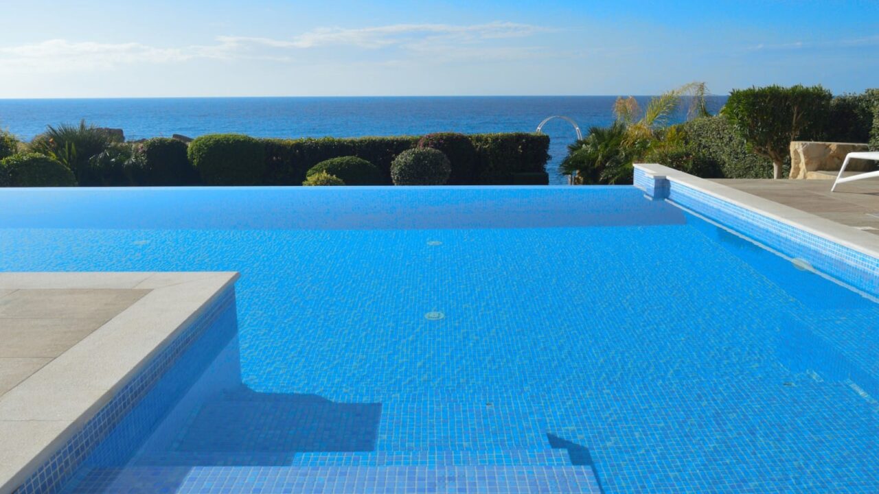 Pool and Seaview from Olymp Luxury Villa D
