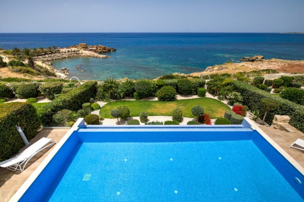 View from the balcony, a Seaview. Garden View and Infinity Pool View